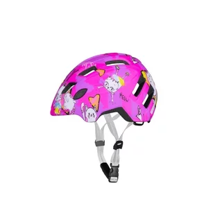 Dziecięcy kask rowerowy Etape Kitty 2.0 ∙ technologia in-mold ∙ siatka przeciw owadom ∙ 14 otworów wentylacyjnych ∙ regulacja ∙ elementy odblaskowe - Różowy