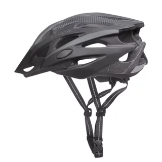 Kask rowerowy Etape Twister ∙ 25 otworów wentylacyjnych ∙ siatka na owady ∙ odpinany daszek ∙ elementy odblaskowe - czarny/tytan matowy