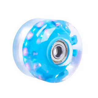 Świecące kółko do deskorolki PU 54*36 mm z łożyskami ABEC 5 - Czarny - Niebieski