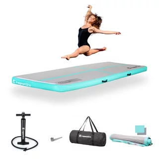 Ścieżka akrobatyczna Airtrack inSPORTline Airstunt 300x100x10 cm biała z pompką