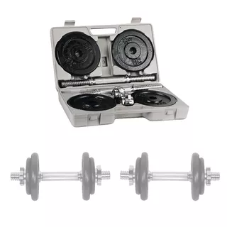 Zestaw hantli z gryfami oraz zaciskami 2 x 5-10 kg inSPORTline