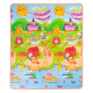 Zwijana mata dla dzieci inSPORTline Lhotino 150x180x1,5 cm - Plaża/Gospodarstwo rolne
