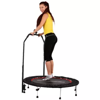 Trampolina fitness z poręczą inSPORTline PROFI Digital 140 cm