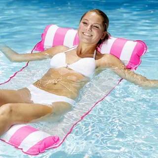 Pompowany materac leżak basenowy inSPORTline WaveBed - Zielony