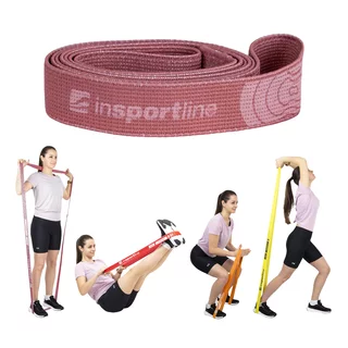 Guma oporowa, opaska do ćwiczeń inSPORTline Rand Strong ∙ opór 8 kg ∙ długość 208 cm - brownie wiśniowe