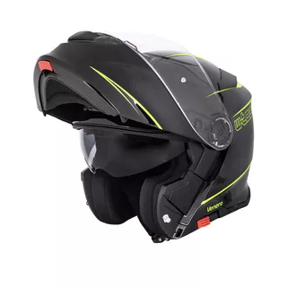 Kask motocyklowy szczękowy z blendą W-TEC Venero - Glossy Black-Gold