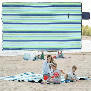 Koc piknikowy mata plażowa inSPORTline Livetino 300x200 cm - spokojny ocean