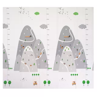 Składana mata materac podkładka dla dziecka inSPORTline Michlino 180x200x1,2 cm - Safari/Droga