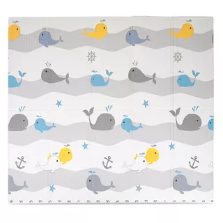 Składana mata materac podkładka dla dziecka inSPORTline Michlino 150x180x1,2 cm - Safari/Droga