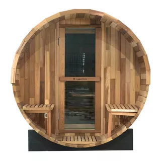 Fińska sauna beczkowa ogrodowa inSPORTline Viduor 400 - drewno cedrowe