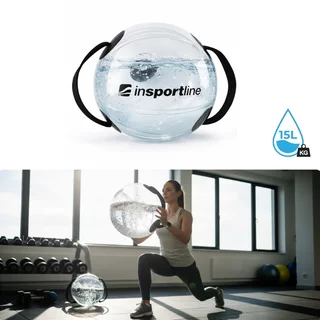 Wodna piłka obciążeniowa inSPORTline Flowball ∙ max 15 kg ∙ wypełniana wodą ∙ uchwyty