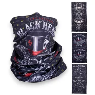 Wielofunkcyjna chusta na motor szalik ocieplacz na szyję W-TEC Black Heart Scarfest - Skrzydła Czaszki