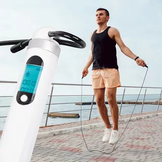 Inteligentna skakanka fitness smart z bluetooth inSPORTline Jumpsmart - Biały