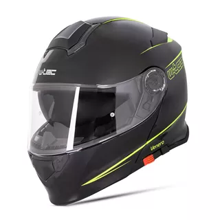 Kask motocyklowy szczękowy z blendą W-TEC Venero - Glossy Black-Gold
