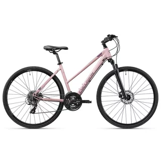 Damski rower crossowy inSPORTline Cyclision Zodya 4 MK-II 28" ∙ amortyzowany widelec ∙ 21 przełożeń Shimano ∙ hamulce tarczowe - Vintage Pink