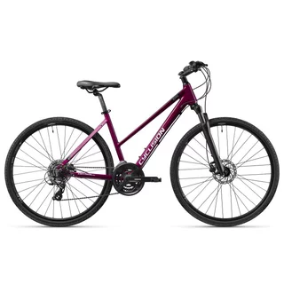 Damski rower crossowy inSPORTline Cyclision Zodya 4 MK-II 28" ∙ amortyzowany widelec ∙ 21 przełożeń Shimano ∙ hamulce tarczowe - Dark Orchid