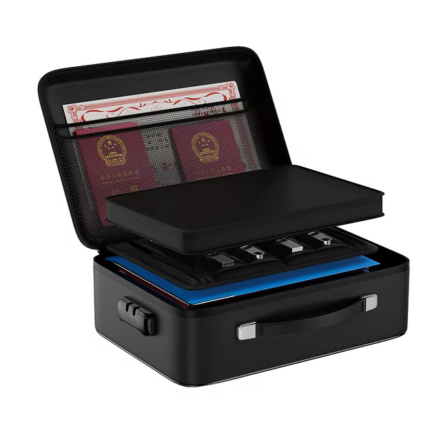 Usztywniana walizka ochronna z organizerem inSPORTline Dorcuba 37x27,5x13,5 cm ∙ na laptop ∙ wbudowany zamek ∙ wodoodporna ∙ ognioodporna