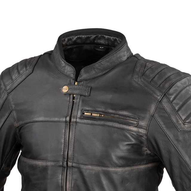 Męska skórzana kurtka motocyklowa W-TEC Suit - vintage czarny
