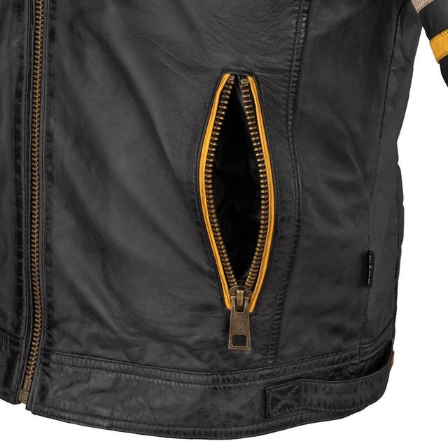 Męska skórzana kurtka motocyklowa W-TEC Traction - Czarny