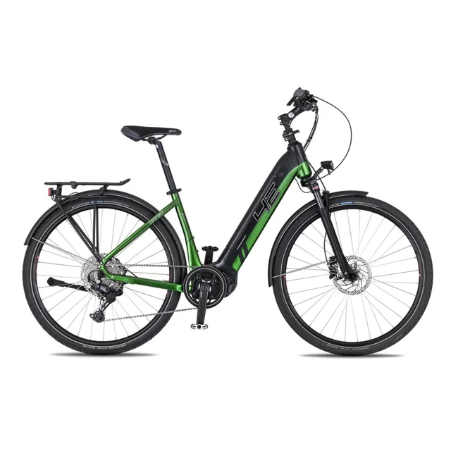 Trekkingowy rower elektryczny 4EVER Comfort Elite 720Wh 28" - model 2025 - wąż zielony/czarny - wąż zielony/czarny