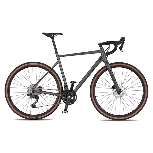 Rower gravel 4EVER Gromvel Race 28" - model 2026 ∙ napęd Shimano GRX 2x12 ∙ hamulce tarczowe ∙ waga 9,8 kg ∙ rama Superlite - titan matt - titan matt