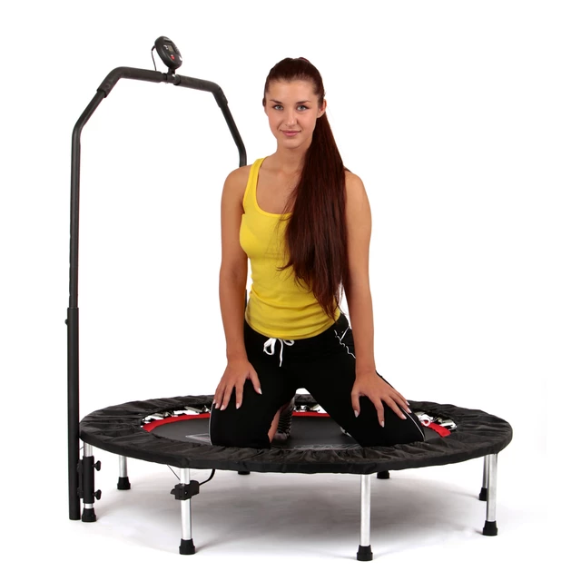 Trampolina fitness z poręczą inSPORTline PROFI Digital 100 cm