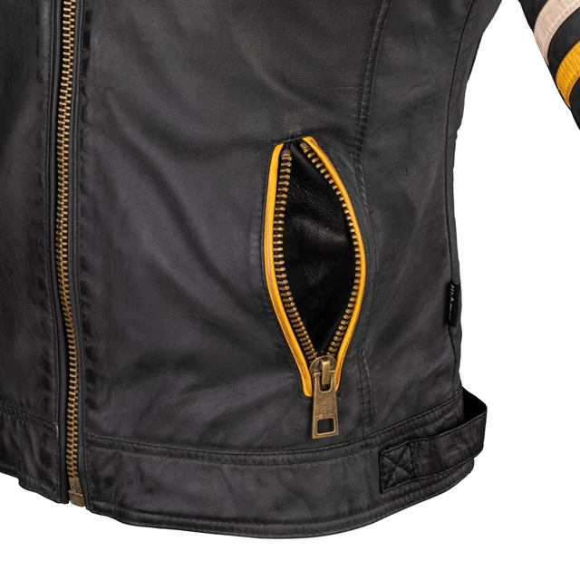 Damska skórzana kurtka motocyklowa W-TEC Traction Lady - Czarny