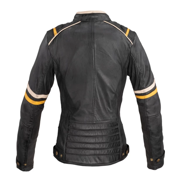 Damska skórzana kurtka motocyklowa W-TEC Traction Lady - Czarny