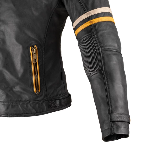 Damska skórzana kurtka motocyklowa W-TEC Traction Lady - Czarny