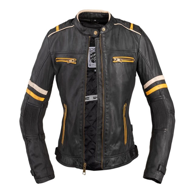 Damska skórzana kurtka motocyklowa W-TEC Traction Lady - Czarny