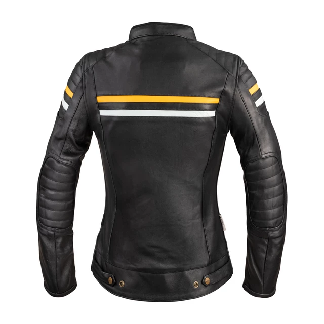 Damska skórzana kurtka motocyklowa W-TEC Stripe Lady - Czarny