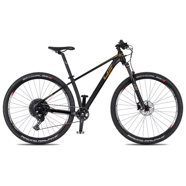 Młodzieżowy rower górski 4EVER Dark Sport 29" 8.0 - błyszczący czarny / brązowy - błyszczący czarny / brązowy