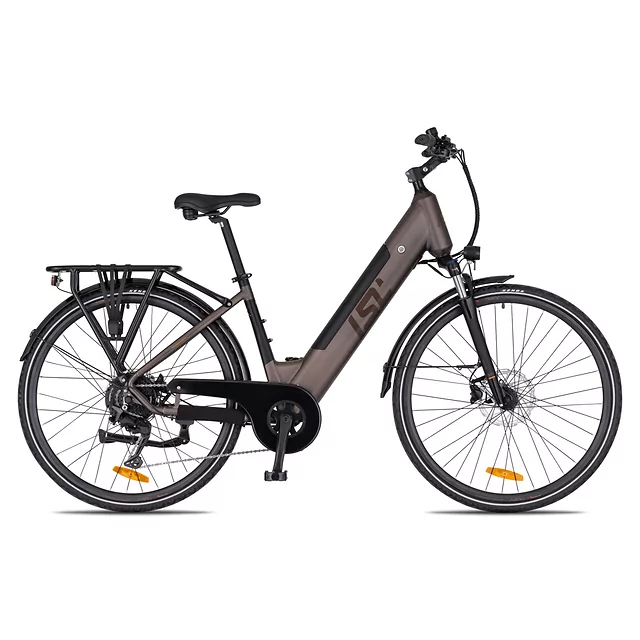 Miejski rower elektryczny inSPORTline ISL Eclion 648 Wh 28" - model 2026 ∙ bateria 648 Wh ∙ zasięg do 120 km ∙ amortyzowany widelec ∙ nośność 120 kg - Deep Coffee