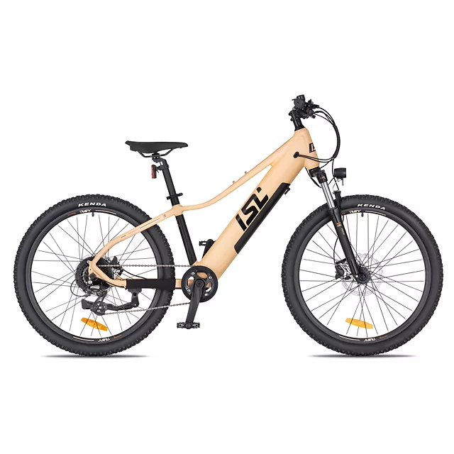 Młodzieżowy rower elektryczny inSPORTline ISL Atezion 374 Wh 26" - model 2026 ∙ bateria 374 Wh ∙ zasięg do 70 km ∙ hamulce hydrauliczne - 15" (142-165 cm) - Brzoskwiniowy beż