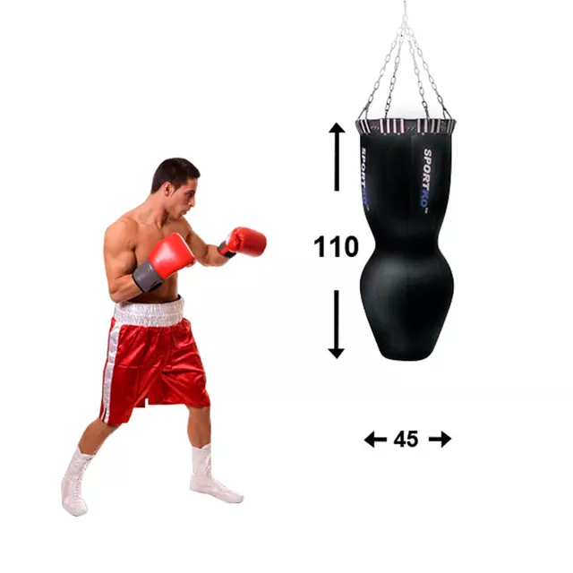 MMA worek treningowy SportKO Silhouette MSP 45x110cm / 50kg - Niebieski