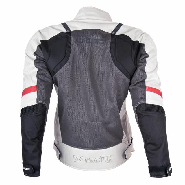 Damska kurtka motocyklowa W-TEC Lucina - szaro-kremowa biel