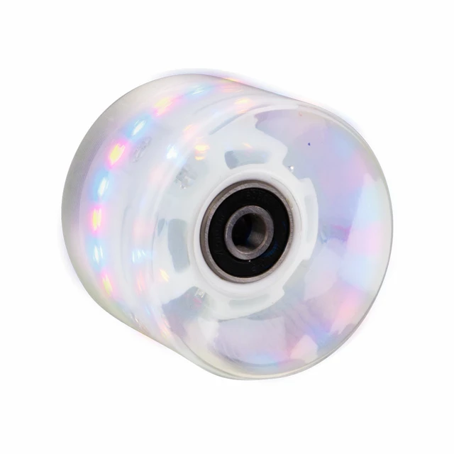 Świecące kółko do penny boardu 60*45 mm z łożyskami ABEC 7 - Niebieski - Biały