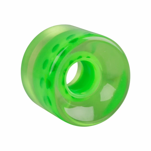 Przezroczyste kółko do deskorolki typu penny board fiszka 60*45 mm - Żółty - Zielony