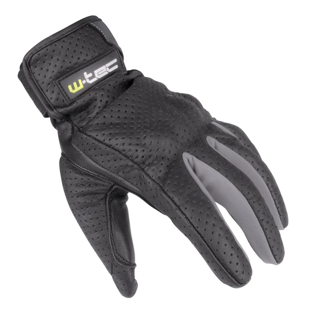Rękawice skórzane motocyklowe W-TEC Nyarra - Szary - Szary