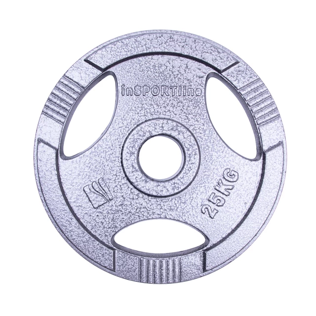 Obciążenie olimpijskie żeliwne inSPORTline Hamerton 25 kg ∙ otwór 50 mm ∙ uchwyty ergonomiczne ∙ ochrona antykorozyjna