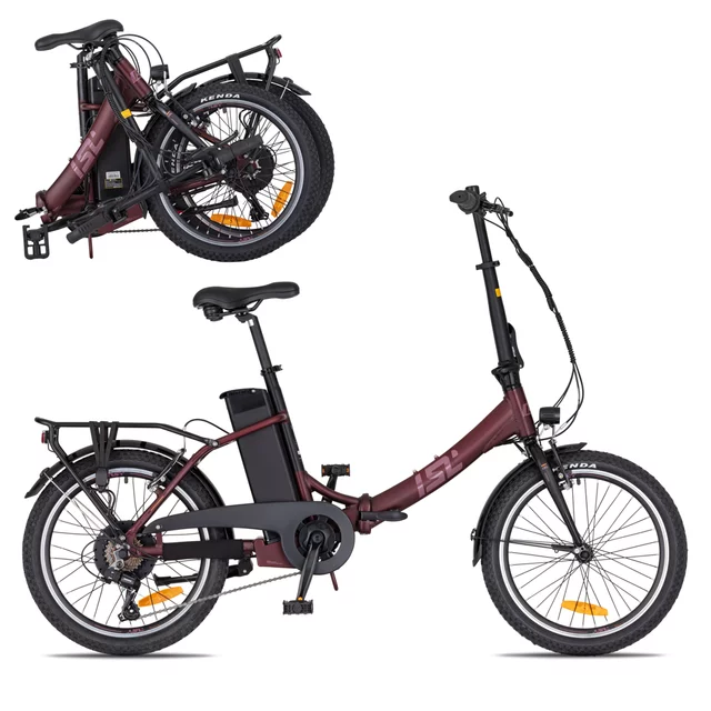 Składany rower elektryczny inSPORTline ISL Felior 468 Wh 20" - model 2026 ∙ składak ∙ bateria 468 Wh ∙ zasięg do 100 km ∙ nośność 125 kg - 17" (156-183 cm) - Aksamitna czerwień