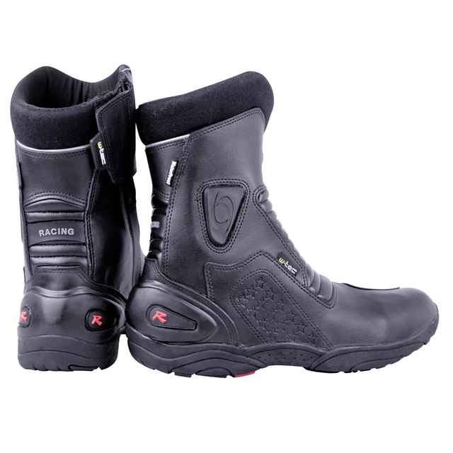 Skórzane buty motocyklowe W-TEC Bangoff - Czarny