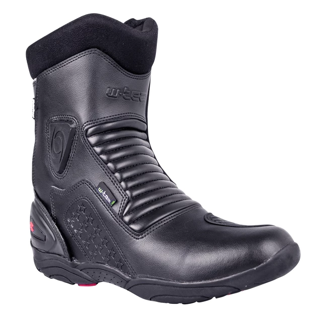 Skórzane buty motocyklowe W-TEC Bangoff - Czarny - Czarny