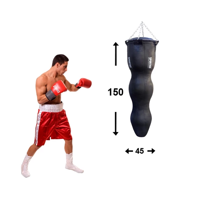 MMA Worek treningowy SportKO Silhouette MSP 45x150 cm / 65kg - Niebieski