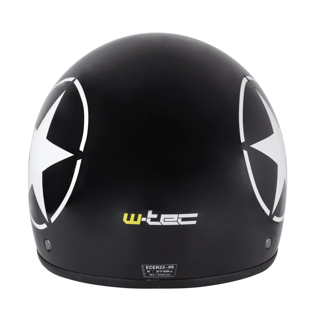 Kask motocyklowy otwarty na skuter W-TEC FS-710S Revolt Black - Czarny z gwiazdą