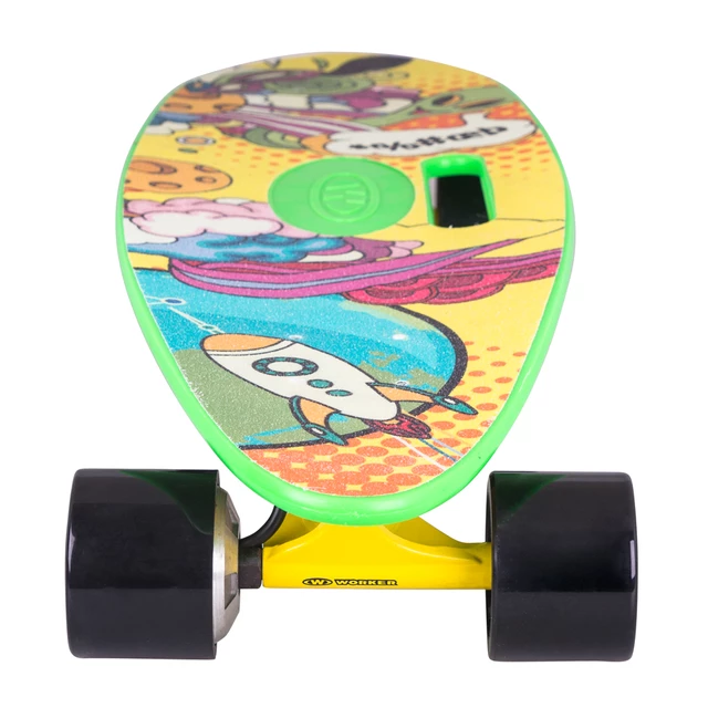 Elektryczna deskorolka Elektryczny longboard WORKER Smuthrider - Żółto-zielony