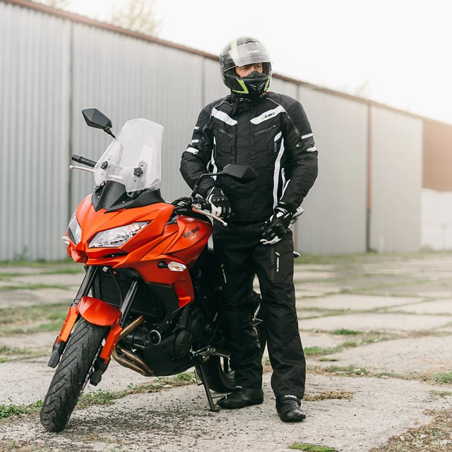 Męskie spodnie motocyklowe W-TEC Kaluzza - Czarny