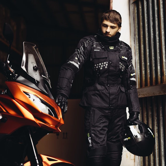 Kask motocyklowy W-TEC NK-850 otwierany + BLENDA - Biały błyszczący