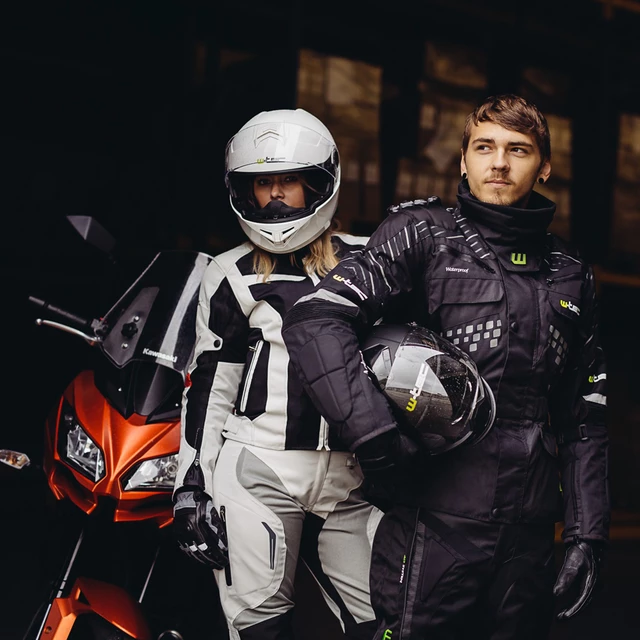 Kask motocyklowy szczękowy W-TEC Vexamo z blendą - Czarno-zielony