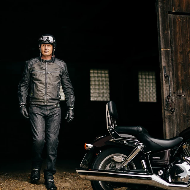 Rękawice skórzane motocyklowe W-TEC Nyarra - Szary